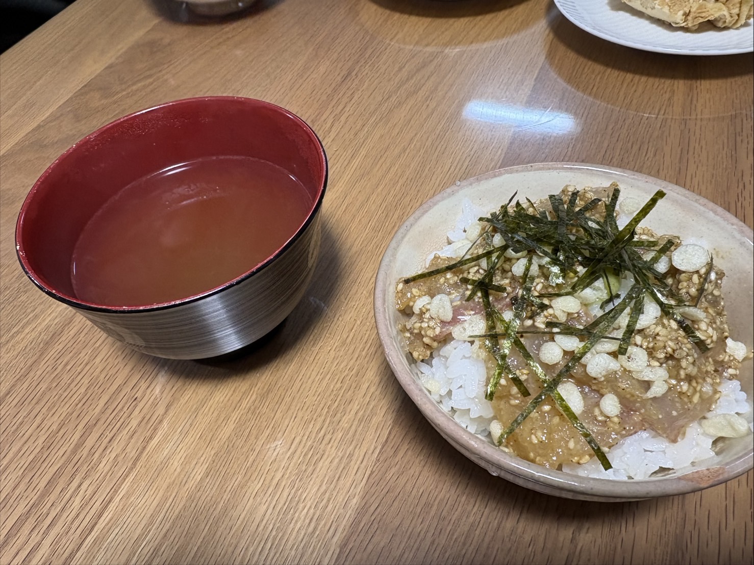 鯛茶漬けと出汁